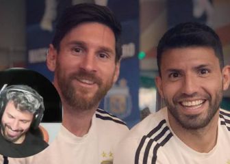 El 'Kun streamer' reapareció en la rueda de prensa de Messi