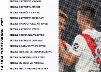 Fixture de River en Liga Profesional: fechas, clásicos y todos los partidos