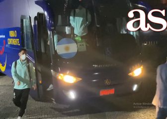 AS en la llegada de Messi tras pasar a semifinales