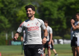 Casco y Rojas se entrenaron con normalidad