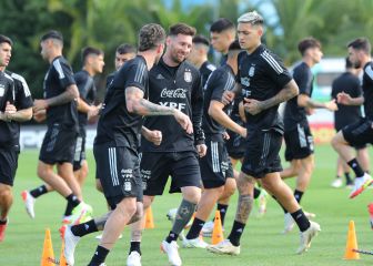 Messi entrenó a la par y tendrá minutos contra Uruguay