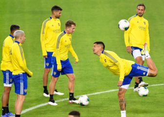 Pensando en el Barça, Boca se entrenó en Arabia