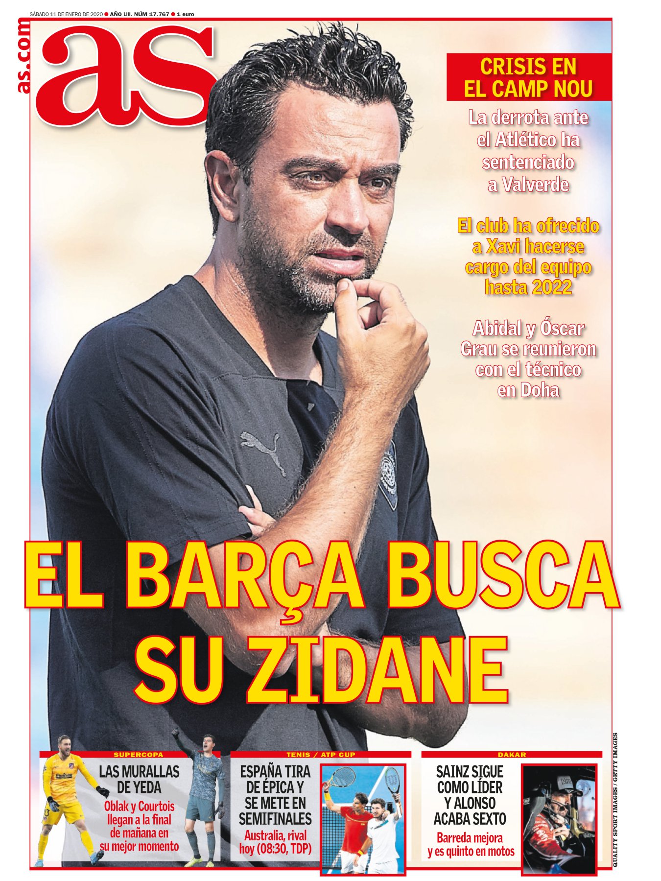 Portada de AS con Xavi