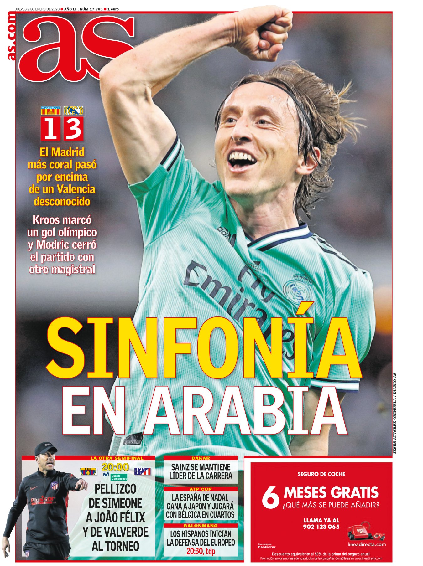 Portada de AS del Real Madrid Valencia en Arabia