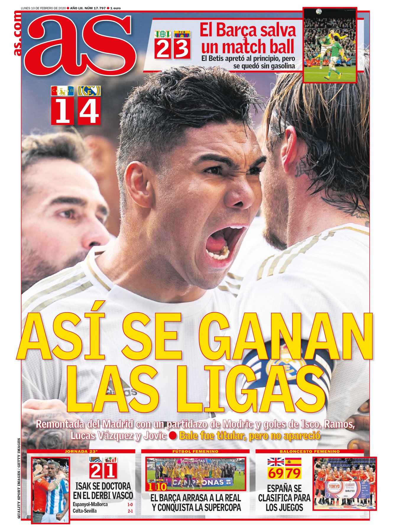 El Madrid venció a Osasuna con un golpetazo sobre la Liga. Casemiro volvió a ser el emperador de la tarde y el equipo lució una piel preparada para cualquier herida. Jovic renació, y en su gol le pegó tan duro que hubo gente detrás de la portería que se asustó. No gente cualquiera; eran de Osasuna. Benzema dejó un poema: ahora que ya es goleador, se coronó como el máximo asistente de la historia del Madrid. 