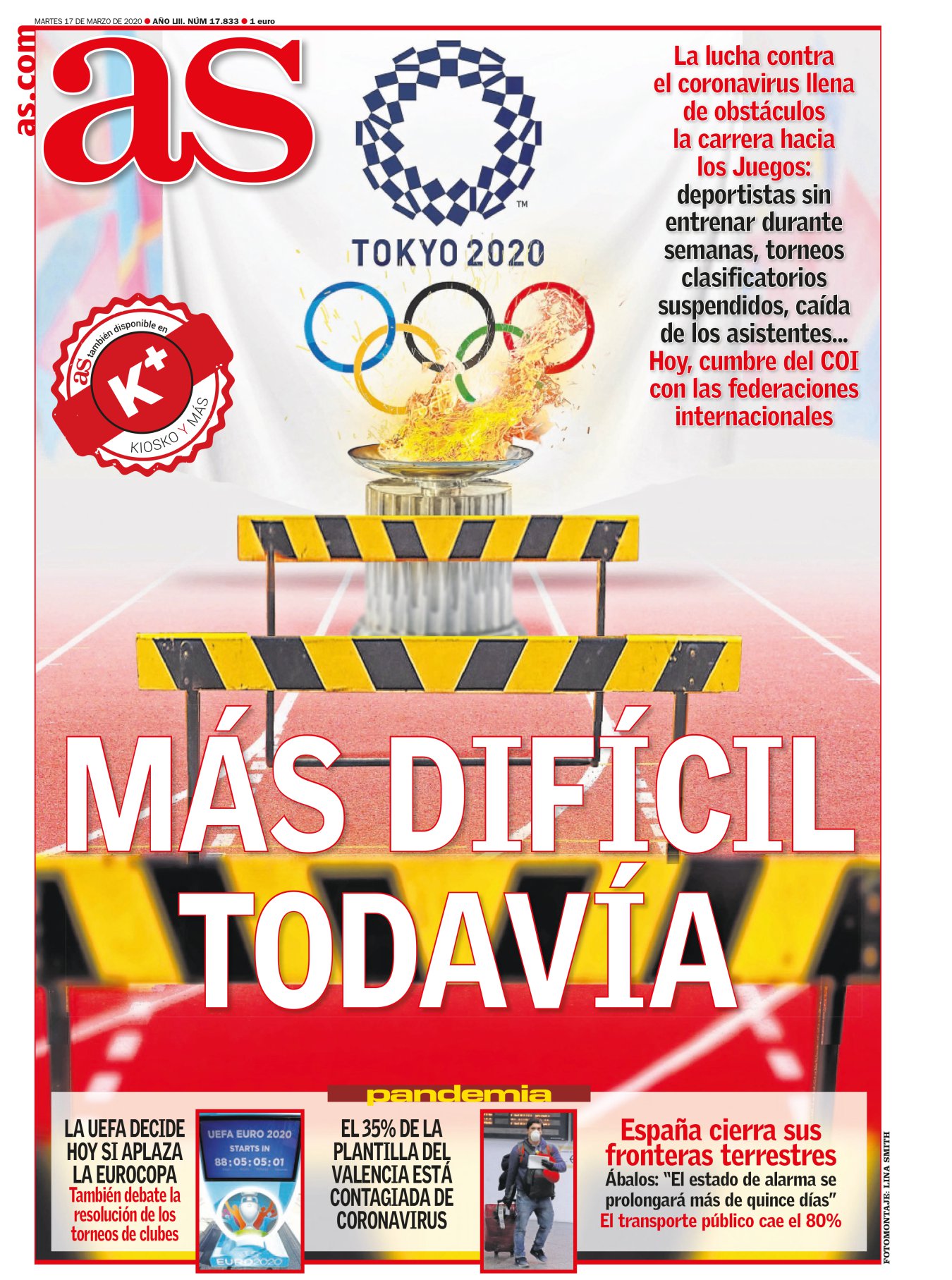 El Coronavirus también va a aplazar los Juegos Olímpicos. La pandemia ha arrasado con todo y en todos sus niveles: de amateur a profesional. El 40% de los españoles practica o finge hacer deporte, y el confinamiento también ha frenado sus progresiones. Cuando ya iban a desaparecer esos michelines de más, cuando ya empezabas a entenderte con las paredes en la pista de pádel. Que no cunda el pánico, nos queda el ajedrez. 