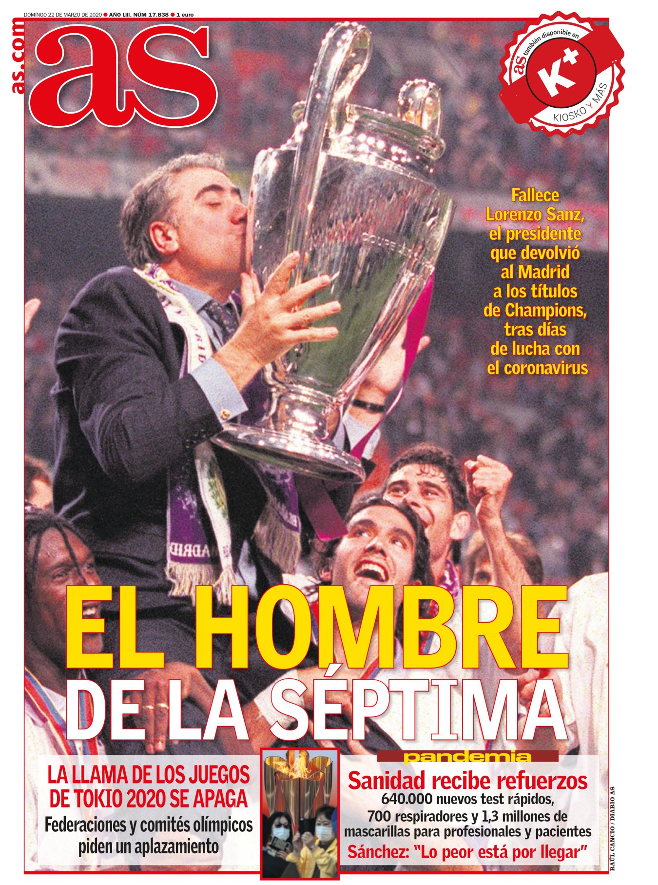 Lorenzo Sanz nos dejó el sábado por culpa del dichoso virus. Carmen Colino le recordó con el cariño de siempre: "Una persona campechana, cercana, generosa y muy castiza. Un buen tipo". Su presi. El que devolvió la Copa de Europa al madridismo 32 años después. Fumador de puros habanos, como cualquier hombre que se precie. Ayer se le rindió un homenaje que merece: el legado de las buenas palabras de todo aquel que le conoció y la carrera de su Mijatovic el día de la Séptima. 