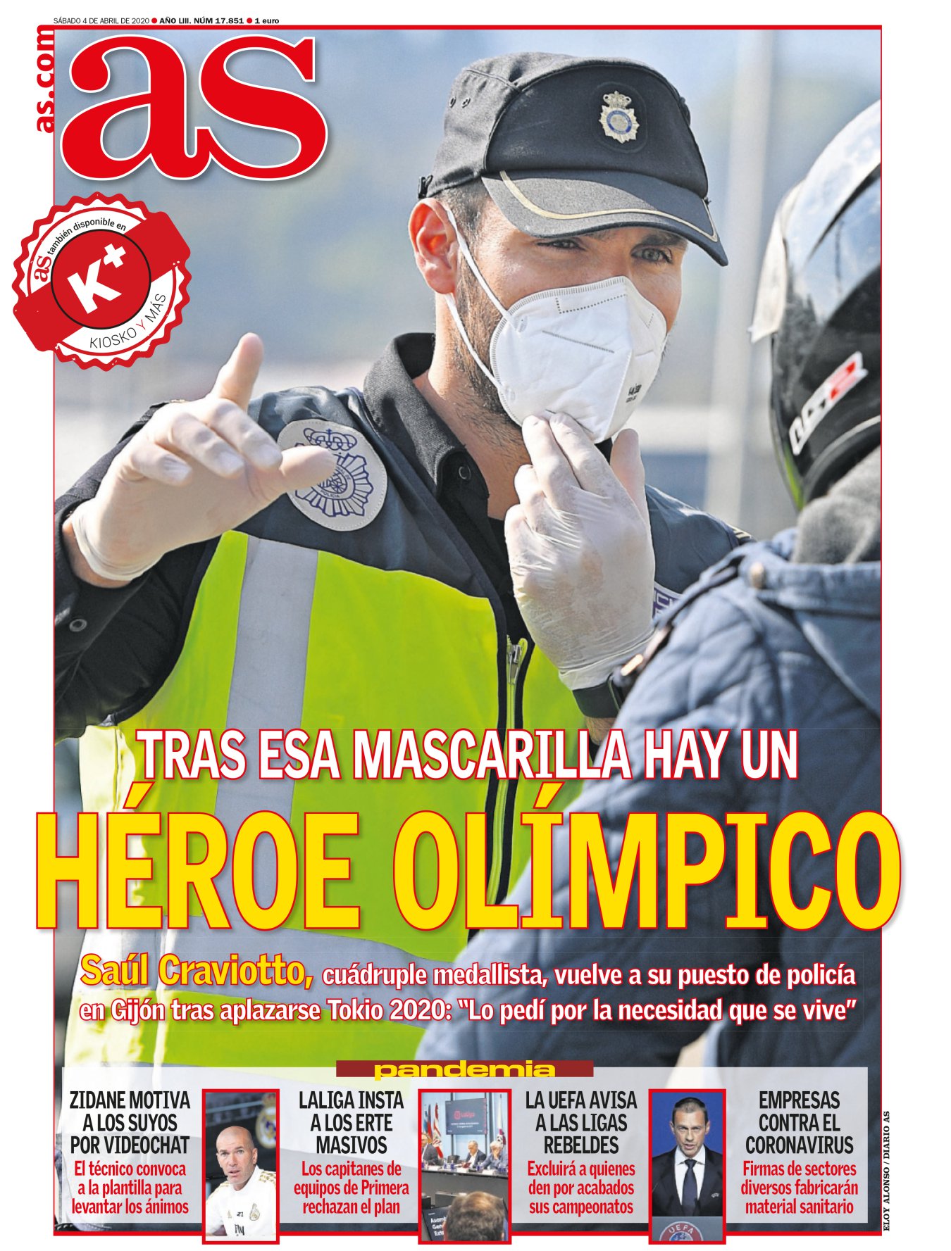 Saúl Craviotto no se lo pensó dos veces. Tras recibir la noticia del aplazamiento de los Juegos, en los que sería el abanderado olímpico por España, se puso manos a la obra. Con su ejemplo demuestra que los deportistas siguen muy cerca de nosotros. Oro en Río, guapo y campeón de Masterchef, Craviotto es la único esperanza de que un hombre español sea perfecto. 