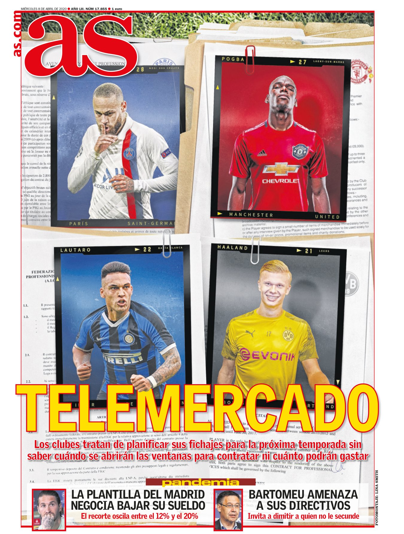 La cuarentena nos ha cambiado la rutina. Algunos han dejado de trabajar para ponerse a hacer pan. Parece que al fin todos estamos en la misma sopa. Menos unos: los directores deportivos. Como en cada temporada, abril ya es un mes para pensar en fichajes. Antes lo era para curarse los fracasos y ahora es un pasatiempo al que agarrarse. Muchos de mis amigos se acuestan a las 5 de la mañana pensando en Haaland.