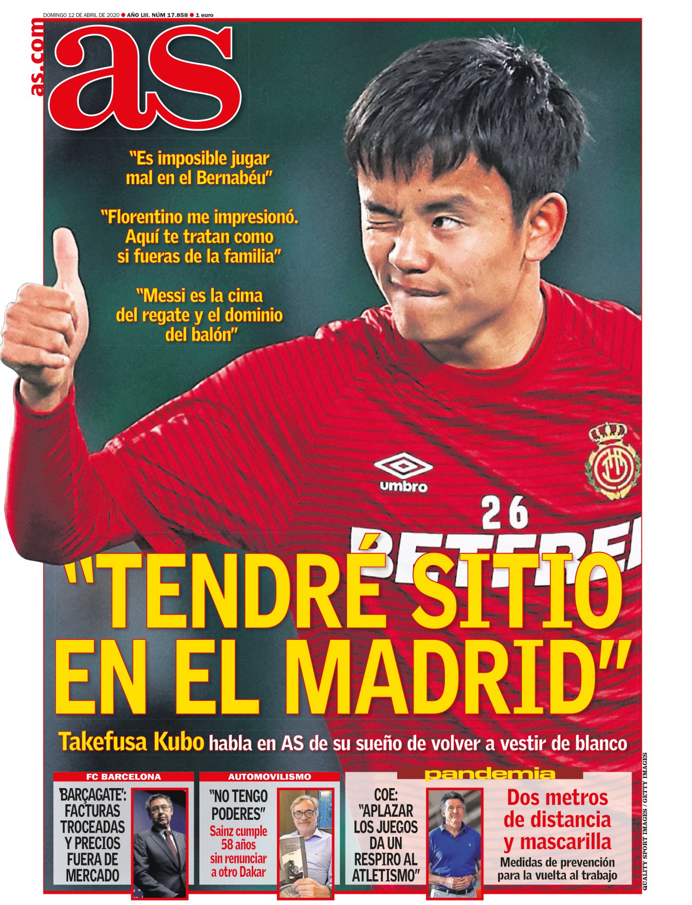 "Sólo su DNI, su voz y su cara son de adolescente. Su forma de pensar y de jugar son de una persona y un futbolista al que los 18 le quedan muy atrás". "Es lo que dicen de él y es verdad", confiesa Cortegana tras acercarse a Kubo y los suyos. El japonés es un mediapunta con nombre y zurda de geómetra. El Madrid se adaptó a los tiempos modernos cuando empezó a fichar enganches cuerdos. 