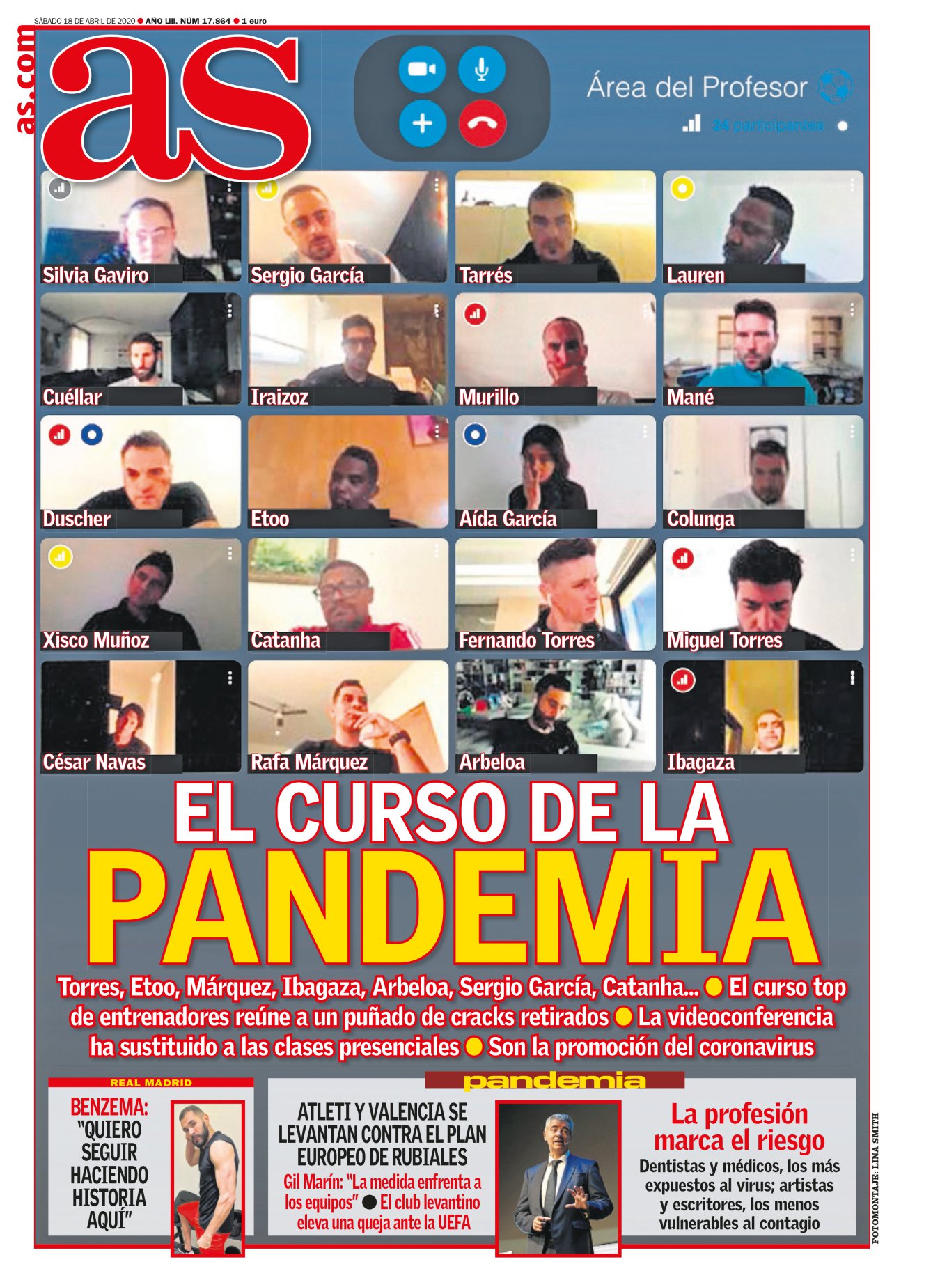 Cada uno está afrontando la cuarentena de una forma distinta. Algunos siguen haciendo pan. Otros han aprovechado estos días para reorganizar el trastero y muchos incluso han descubierto a sus familias. Un grupo destacado se ha puesto a estudiar. Más concretamente, el curso de entrenador de fútbol. Entre esta serie de ilustres brillan Torres, Etoo y Arbeloa. Tres potenciales técnicos a los que sus equipos esperan. Según está la situación en Can Barça, a Etoo quizás le pillé un poco apurado. 
