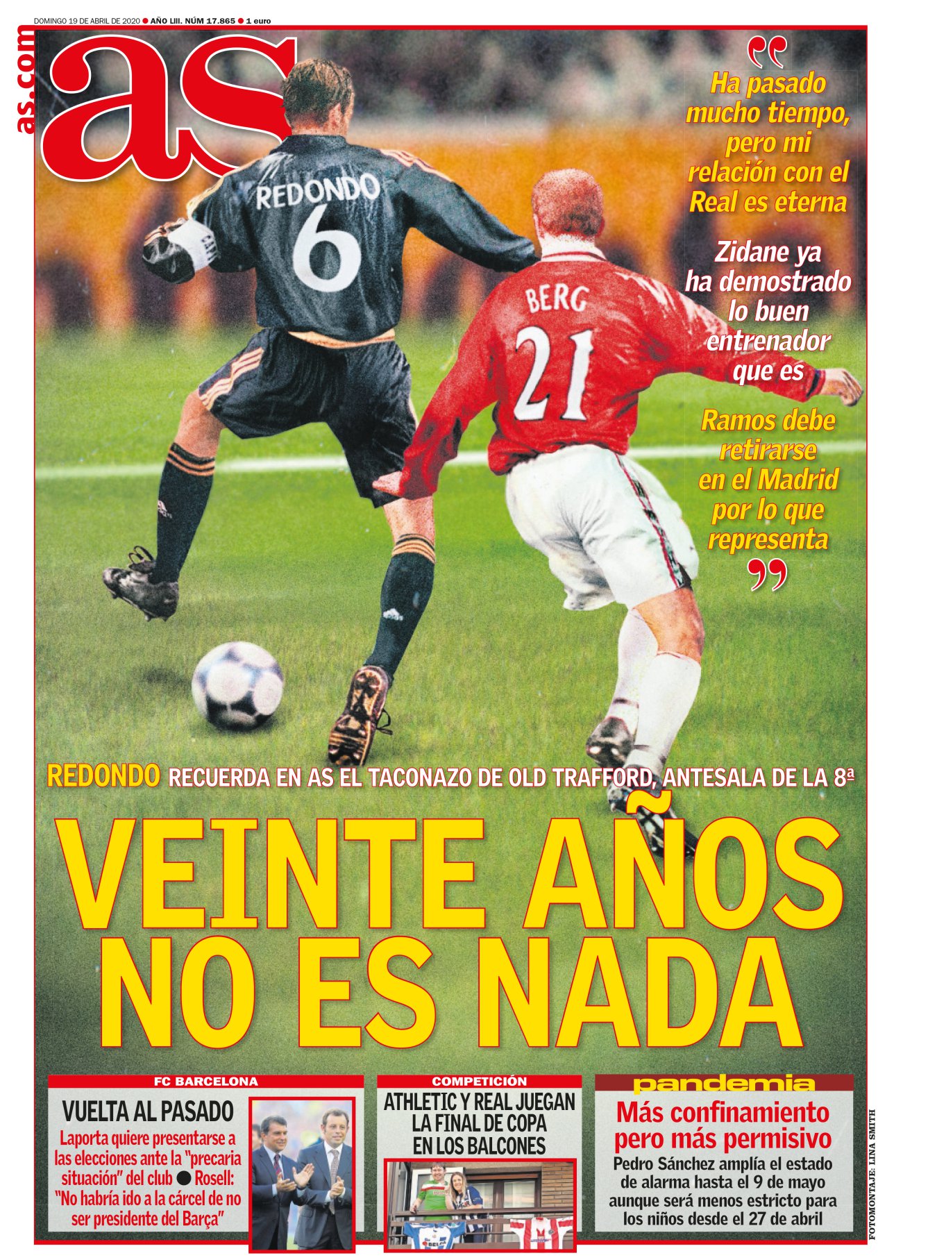 Hay jugadas a las que solo le falta un marco. Benzema pintó hace bien poco uno de los cuadros de la Champions, con la Luna de fondo, sobre la última línea del Calderón. Hasta aquel momento, la jugada de Redondo en Old Trafford era la que más decoraba en el museo blanco. Ya han pasado 20 años de su taconazo, pero fue un movimiento que paró el tiempo, porque lo recuerdan sin mirar los que lo vieron y los que no.


