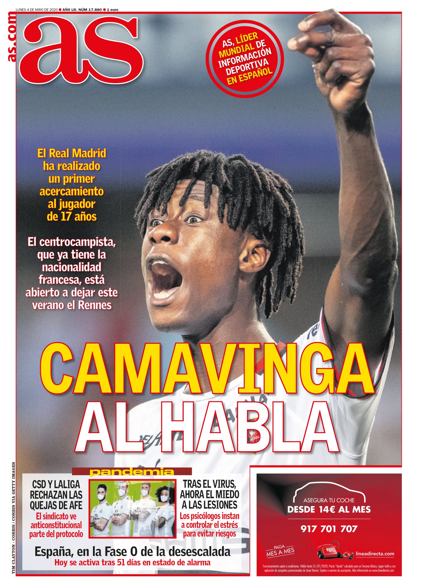 De Camavinga ya se ha hablado tanto que estamos obligados a conocerle bien. Por eso es mejor reunir las opiniones de los expertos. Javi Vázquez, mediocentro defensivo en su etapa de futbolista, y ahora entrenador, tiene claros los requisitos para esta demarcación: capacidad de anticipación, inteligencia táctica, buen primer pase, despliegue físico y dotes de mando. Camavinga cumpliría con gran nota en la criba. 