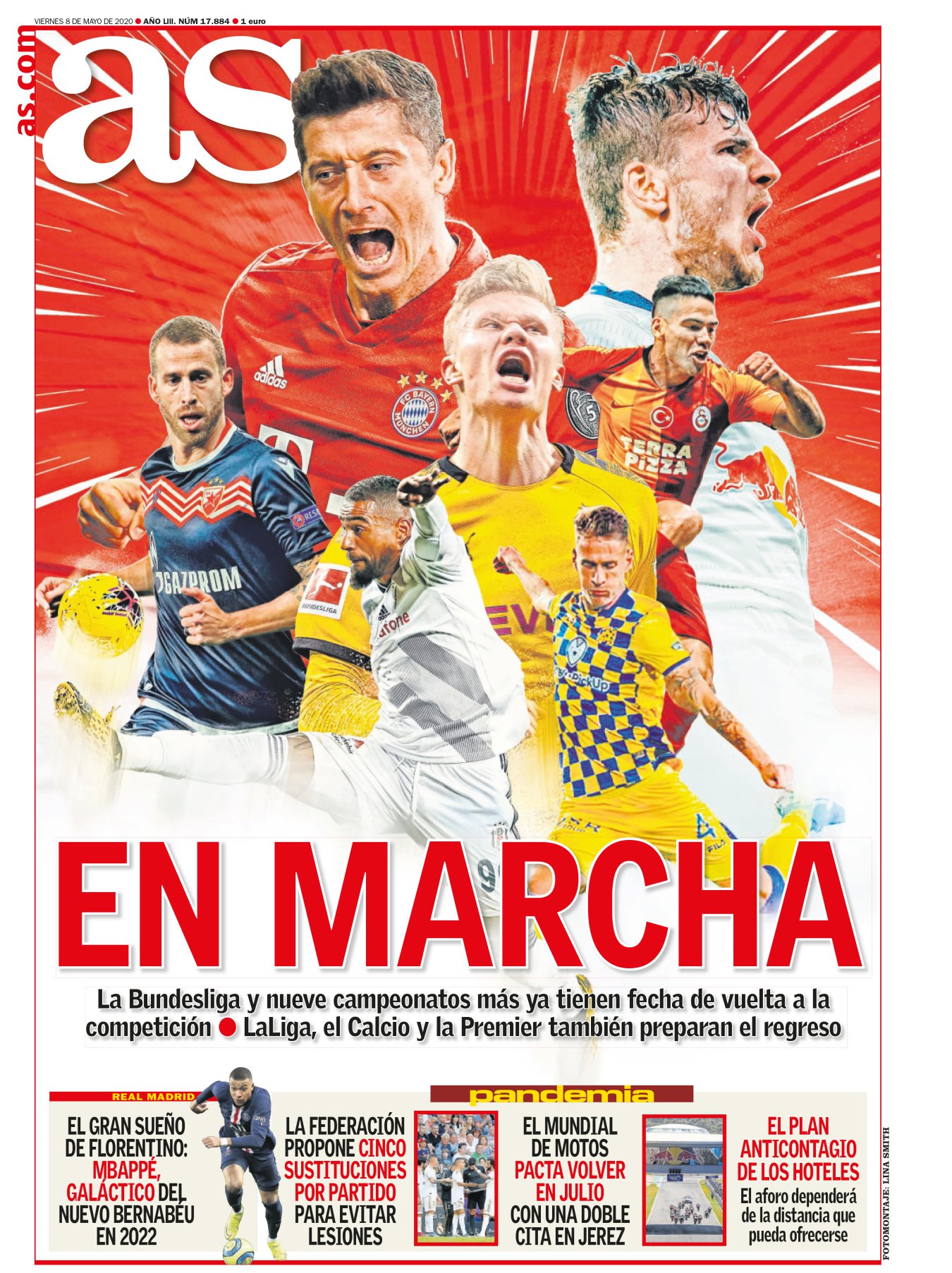 La Bundesliga se viste de regreso. Serán los primeros, y Menzel nos ha puesto en situación: el parón le cortó la racha al Leverkusen y también a Haaland, que estaba imparable. El Dortmund tiene opciones de título porque jugará choques directos contra los grandes, y el Bayern se beneficiará por Lewandowski, ya recuperado de una lesión que le hubiera apartado más. Hasta ahora había sido una de las ligas más trepidantes, con cuatro líderes distintos y dos entrenadores que prometen: Flick (Bayern) y Naggelsman (Leipzig). Jugar a puerta cerrada le dolerá sobre todo a Pizarro, que no se podrá despedir calurosamente de una afición que le quiere tanto. 