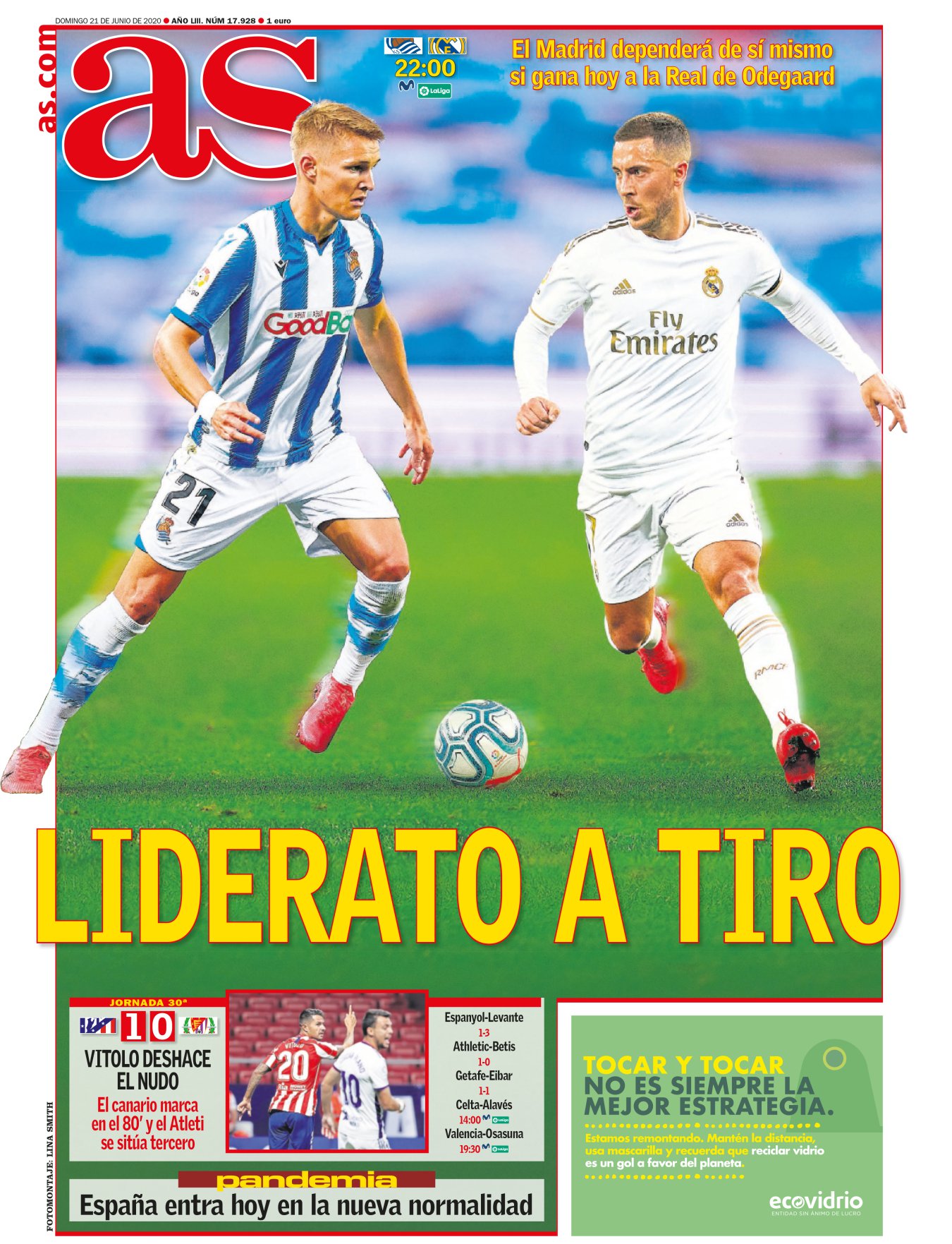 Zidane es un tipo tan natural que para cada fecha importante prepara una sorpresa. En este nuevo asalto al liderato alineó a James y dejó a Hazard sin jugar. A Zidane las cosas le suelen salir bien, por eso debería ganar esta Liga. Porque tiene la mejor plantilla del campeonato y ha superado cada problema del curso con el antídoto más eficaz. La naturalidad. 
