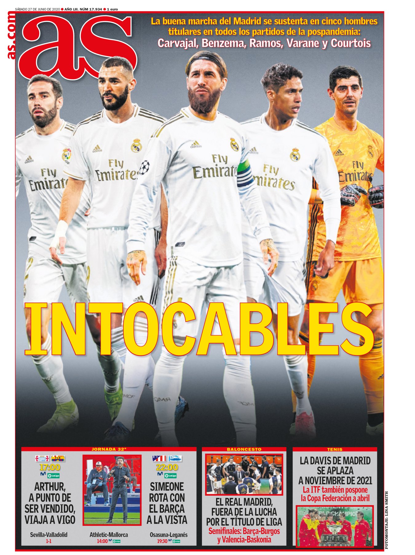 En el libreto de Zidane hay una norma básica. Para el francés la titularidad es como la tierra, le pertenece a quien la trabaja. Por eso siempre repite a sus intocables. Varane es uno de ellos. Tan rápido que encara cada corte como si fuera en una bicicleta cuesta abajo, presionando tímidamente sus frenos. Como dice Sara, tan guapo que lo es hasta de espaldas. 

