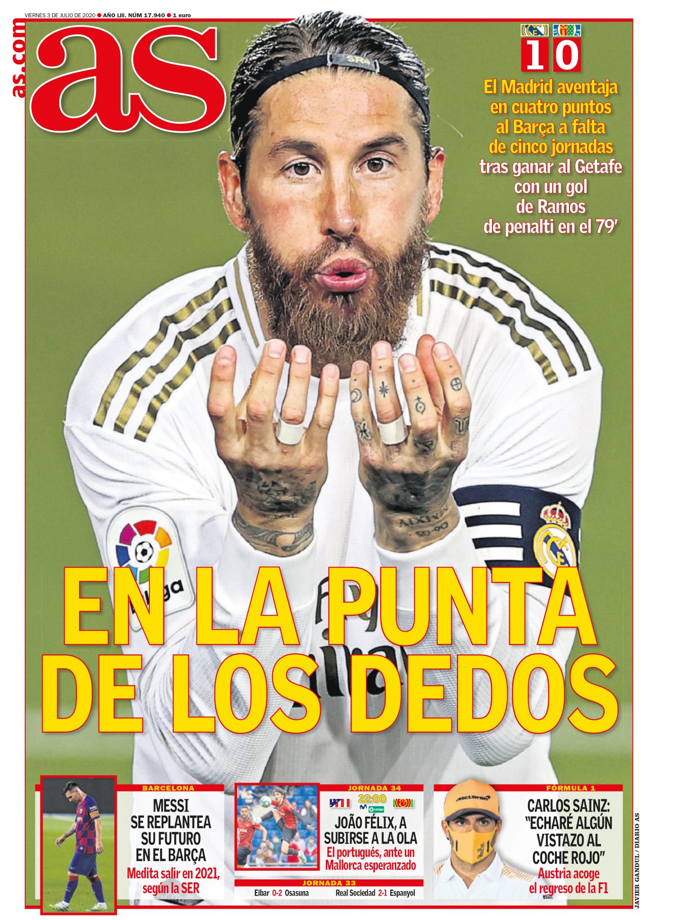 Los de Zidane ganaron en el día más importante: en el que no lo merecieron. El Madrid no pudo contar con Hazard, que como escribió Luis Nieto, ha pasado de virtuoso a virtual. Ni está, ni se le espera. Enfrente jugó un equipazo, el Getafe de Bordalás, que cometió un penalti de otro partido. Los azulones tienen mucho mérito: Nyom pareció mejor que Benzema. En la otra banda Carvajal le devolvió a Florentino el favor de Achraf. 