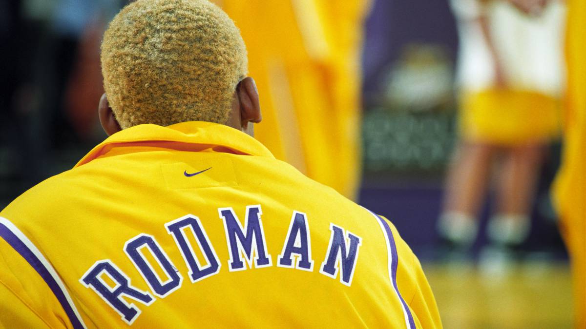 Rodman con Los Lakers.