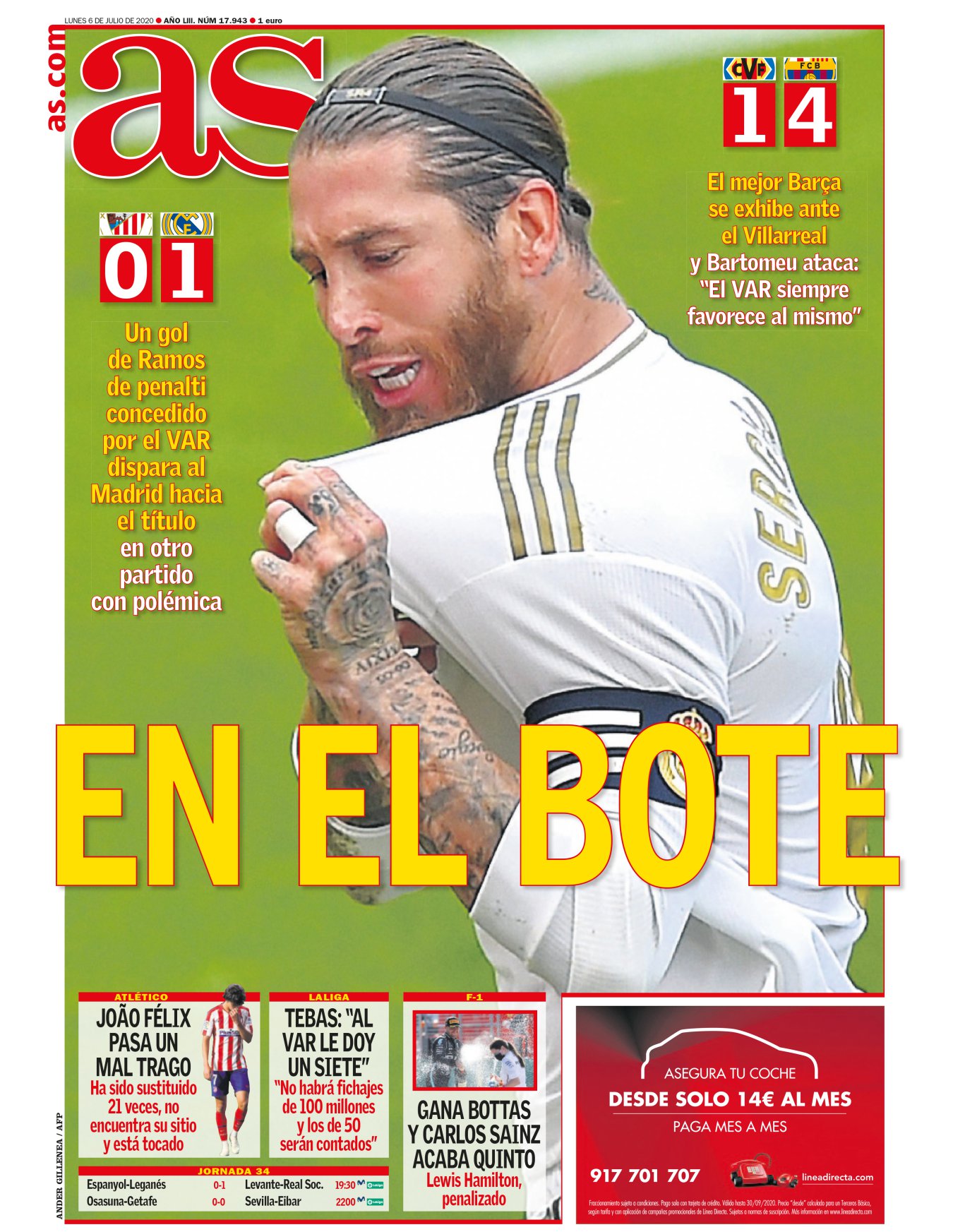 El Madrid venció en Bilbao con un ejercicio de campeón. Para ganar primero hay que saber sufrir. Y contra el Athletic se sufre de lo lindo. Los de Zidane son líderes porque se triunfa a través de las relaciones humanas; Valverde acepta ser suplente y titular, Modric el descanso y Vinicius hasta las desconvocatorias. Cuando Ramos chuta de penalti siente un miedo especial. Lo leí esta semana: el miedo es eso que te pasa por dentro cuando estás a punto de hacer lo que tienes que hacer. 