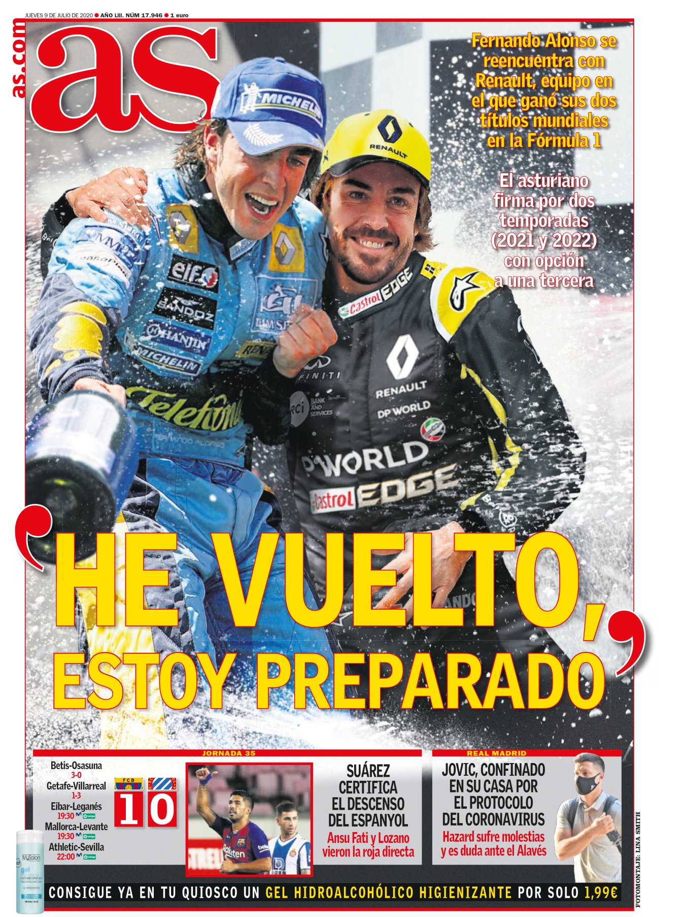 Balseiro dice muchas cosas más. Para este próximo año será difícil que Alonso se suba a algún podio, pero confía en el año 2022: hay cambio de reglas y todos empiezan de cero. Además añade una reflexión. "Cuando Alonso fue a McLaren, a Ferrari o a McLaren Honda, a cualquiera le parecía la mejor decisión posible en aquel momento, pero no lo fueron. Ahora se va a Renault y a nadie le despierta esa ilusión de entonces, pero eso no quiere decir que no haya acertado". 