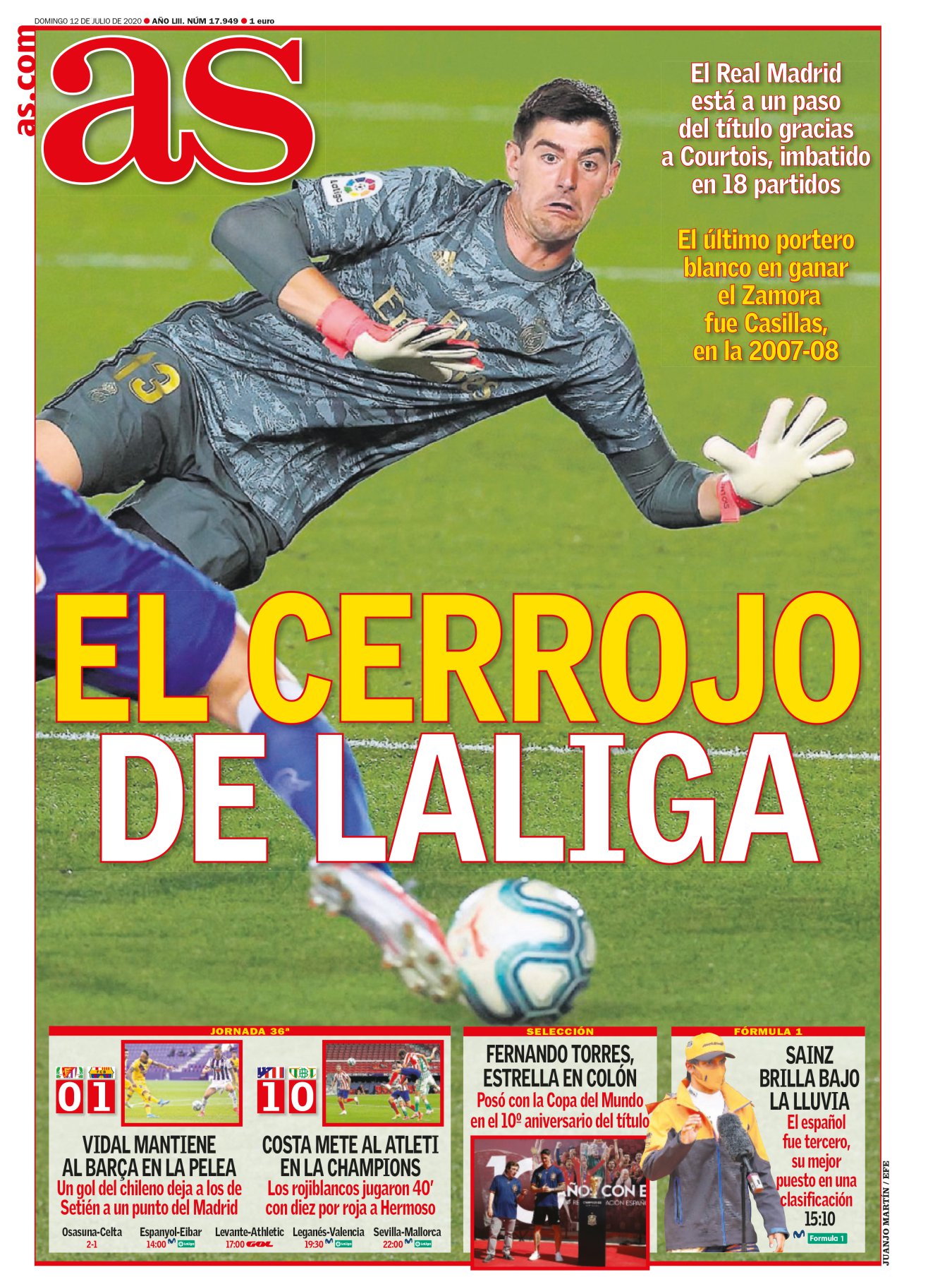 Courtois ha elevado su sensacional momento de forma a la altura del debate: ¿está al mismo nivel que Ter Stegen y Oblak? La duda nos la resolverá otro portero. David de las Heras, que militó en la cantera del Real Madrid y jugó en 2ªB con el Adarve. Él lo tiene claro: su favorito es Ter Stegen, y piensa de los tres que se adaptan a la perfección al estilo de sus equipos. Claro que Courtois les puede mirar a los ojos. 