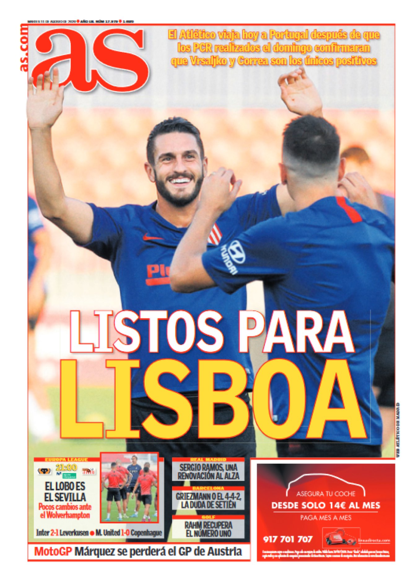 

El susto fue notable pero no definitivo. El Atleti pudo viajar a Lisboa creyendo que esta Champions les pertenecía. Los casos de coronavirus avivaban más su teoría: se impusieron al Liverpool, se repusieron a la enfermedad y vencieron en un nuevo formato tan peliagudo. Pero algo ocurre con Simeone, como si las musas ya hubieran pasado su página. 