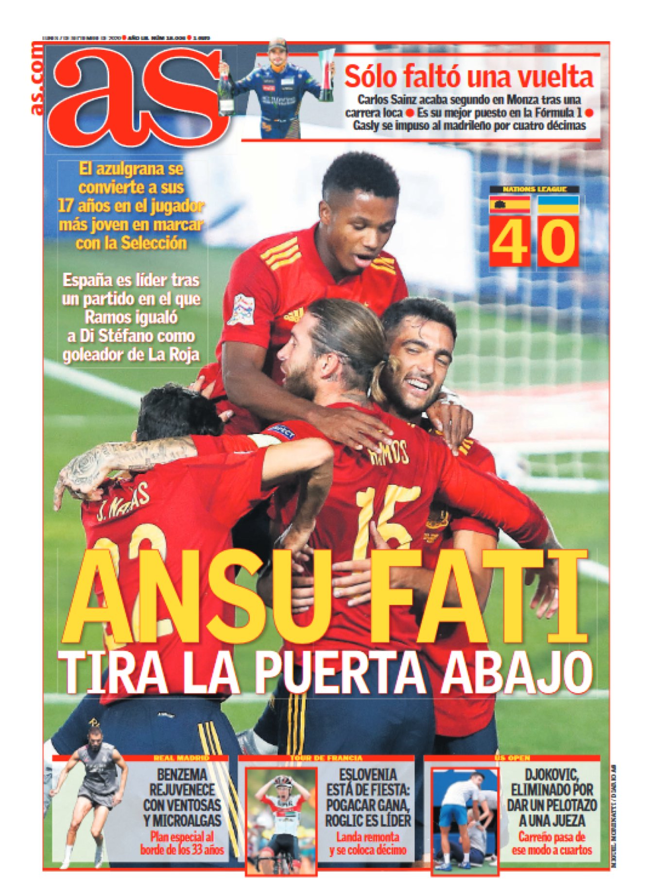 España ya no es una selección campeona pero sí divertida. El primer paso para volver a ganar. Luis Enrique ha juntado a todos: Busquets con Adama Traoré, Thiago con Ferrán, Ramos con Ansu Fati. El atacante del Barça es la esperanza del país; marca gol antes de los saludos y es eléctrico. Hay que cuidarle. Arriba escasea el aire, así que necesitará ayuda. 

