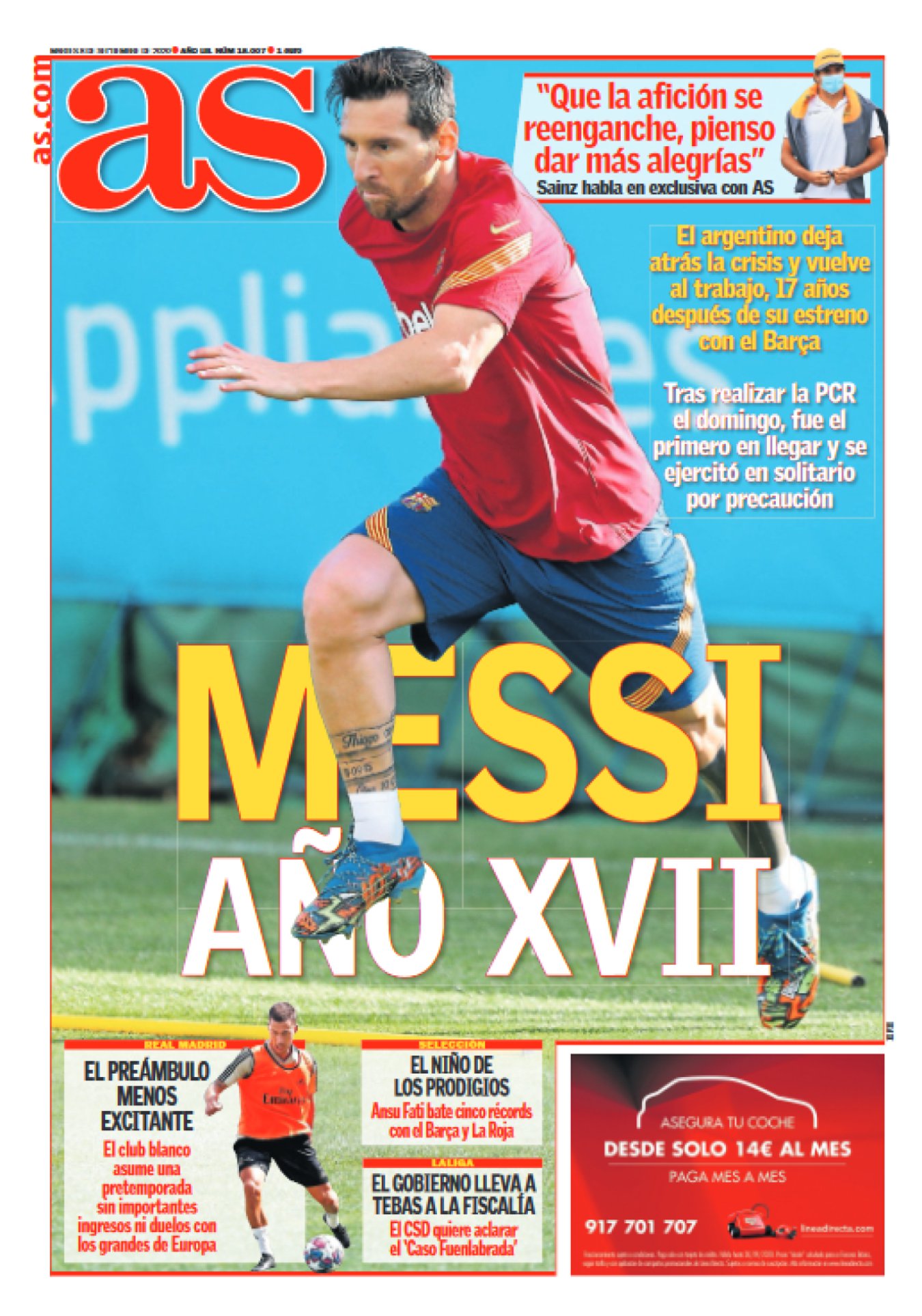 Lo que sucede hoy esta noche ya no importa. Así pasará con la falsa fuga de Messi, cuando ronde ya los treinta goles. Aunque su casi marcha mostró una debilidad que no se borra. Messi se quiso ir porque no se siente capaz de vencer solo; nunca lo consiguió. Y el Barça cada vez es más débil no porque se vayan sus cracks, sino por negarse con bajeza a sus bajas. 

