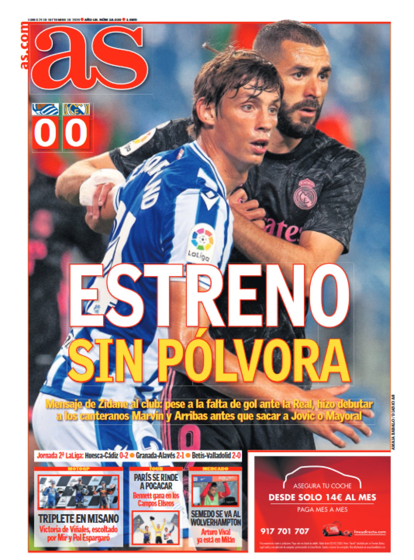 El Madrid volvió como lo que fue: un equipo sin pólvora. Y los equipos así solo duran diez fechas. El espectador mira al césped y al banquillo y busca goles, pero no los hay. Un artista como Benzema no puede ser productivo todos los años. 
