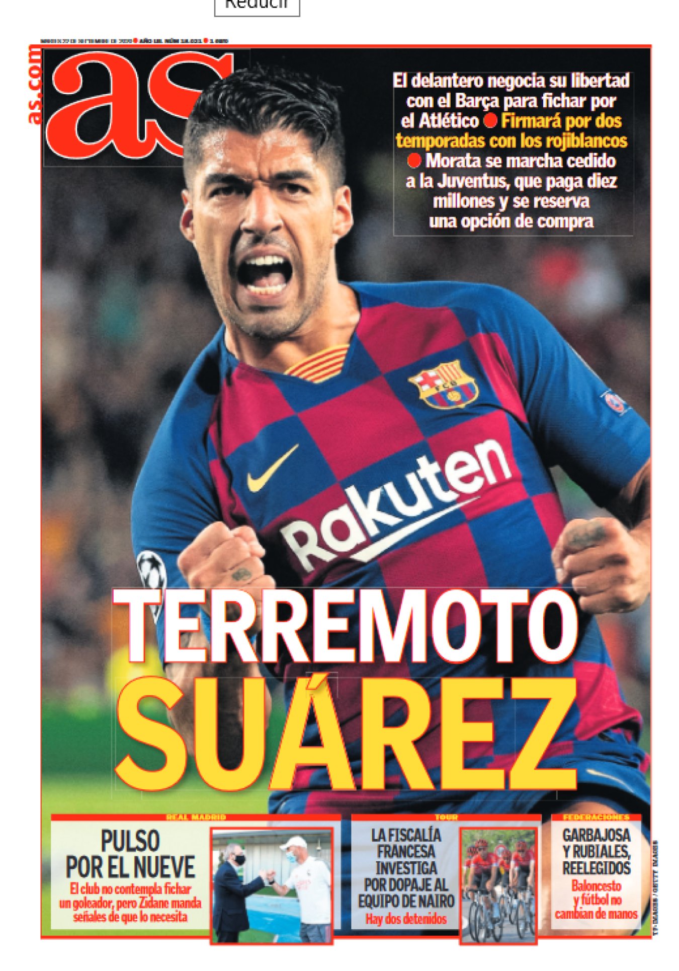 Luis Suárez es uno de los mejores futbolistas que he visto. Para mí ya lo sería solo por ser tan amigo de Messi. Pero además es buenísimo. En Liverpool hizo de todo y en Barcelona se deshizo en goles. Sin restarle tiempo a su don: protestar. En cada grito Suárez parece estar roto. Pero ya saben, hay cosas que cuando se rompen quedan mejor que enteras. 

