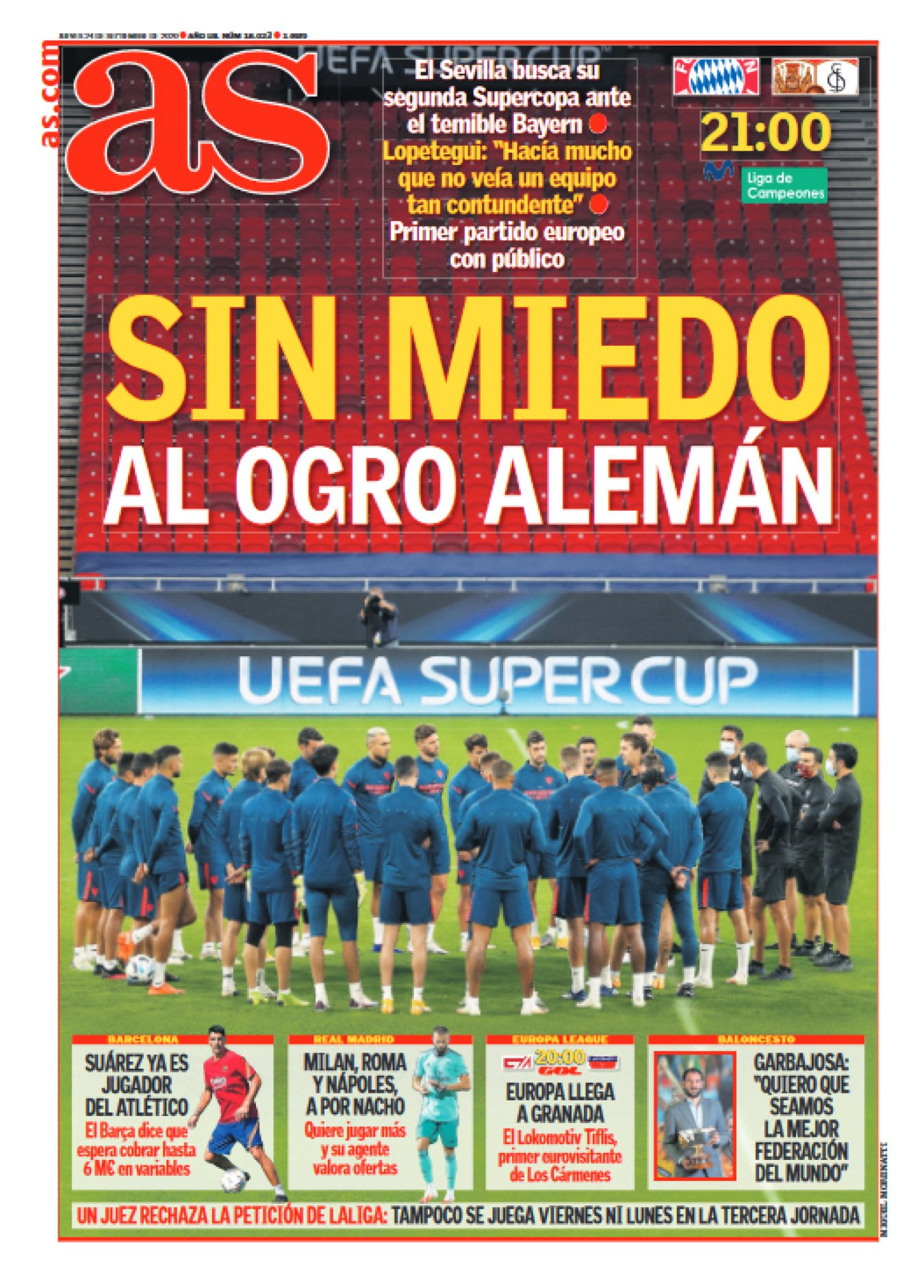 El Bayern es un equipo más poderoso que la mala suerte. Cuando se ponen a jugar suenan así: pum pum pum. No paran de atacar y yo creo que les da igual hasta marcar goles. Normal, después de meter ocho. Nadie les frena en Europa. 
