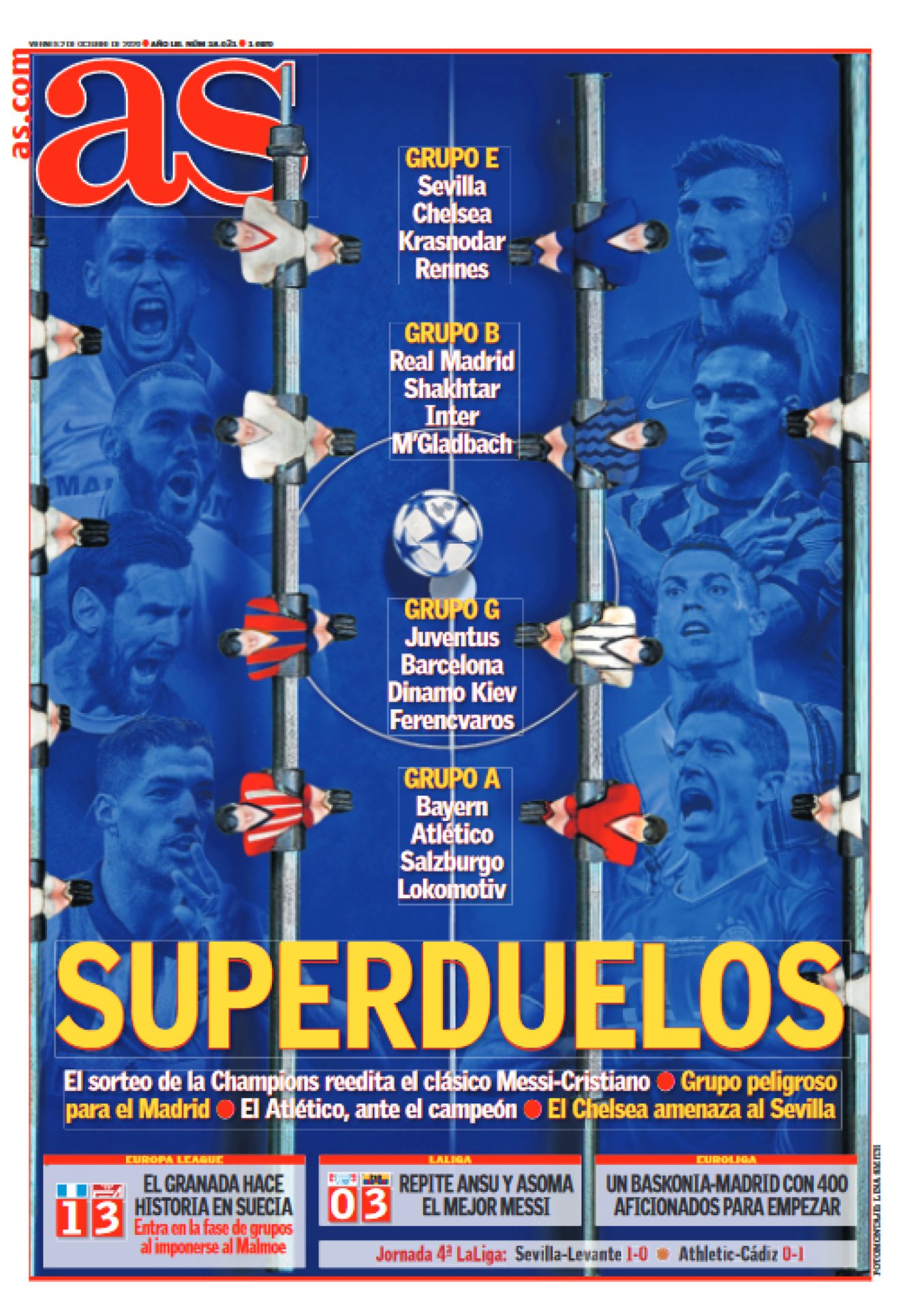 Siempre recuerdo el sorteo del cuadro de la Champions como una de las tardes más ilustres del verano. Este año ni me enteré. Aún así los grupos salieron muy divertidos. Al Madrid le repartieron sustos. El fútbol es lo que más une a nuestro continente. Y un europeo podría definirse así: el que siente nostalgia de Europa. 