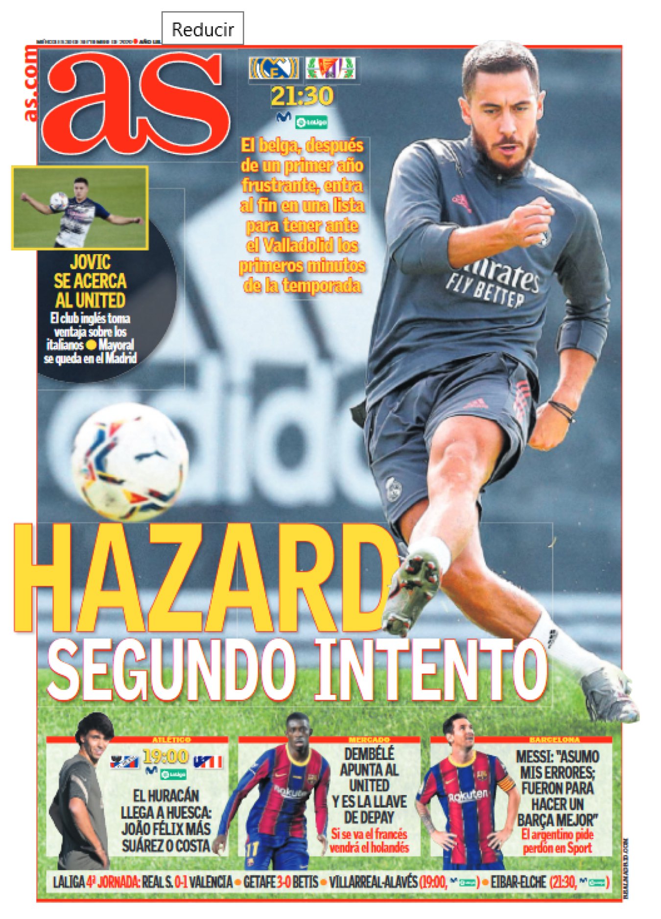 Más que un fichaje, Hazard se ha convertido en una promesa. ¿Cuándo va a jugar? A estas alturas ni él lo sabe. Nos acordamos más de su tobillo que de sus goles. Se está quedando sin triunfar en el Madrid. Con el belga el madridismo ha perdido la ilusión y se le está agotando lo más real: la esperanza. 