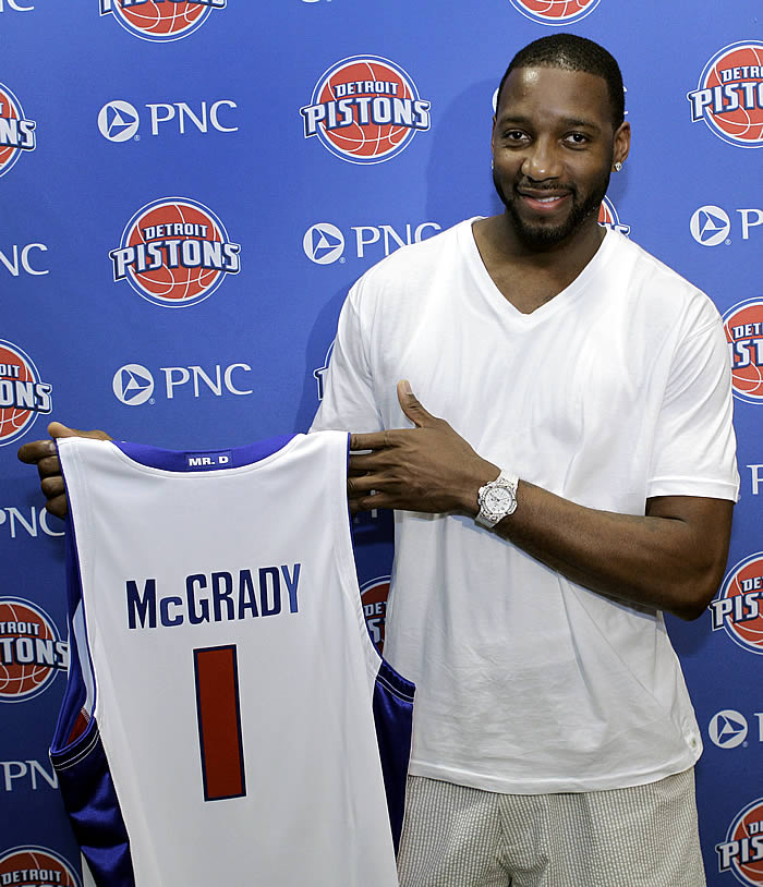 Tracy McGrady convencido de triunfar con los Detroit Pistons