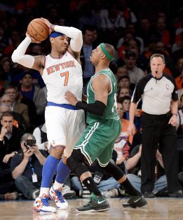 Carmelo Anthony da el primer triunfo a los Knicks ante Boston