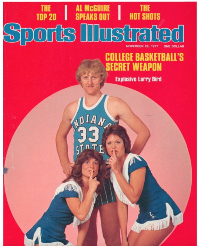 38 años de esta mítica portada: Larry Bird y las dos cheerleaders