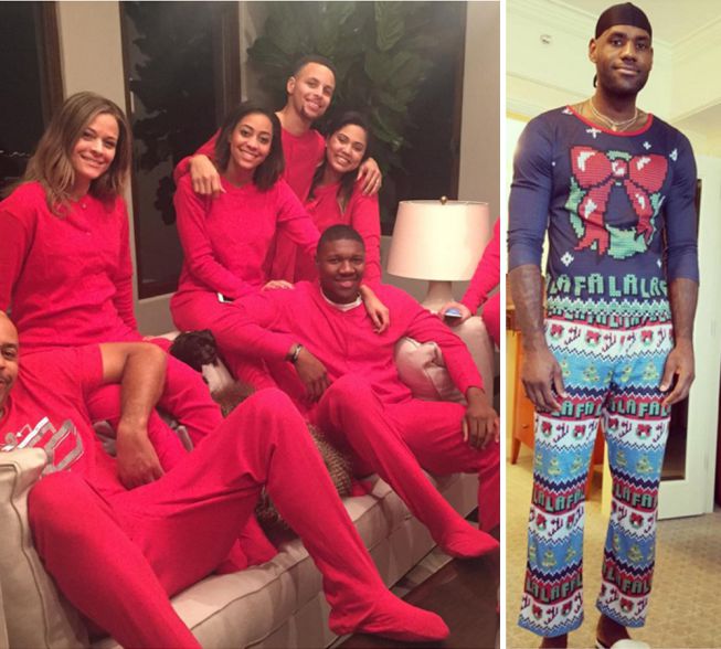 Persona conductor Delicioso NBA: ¿Guerra de pijamas navideños entre LeBron y la familia Curry? - AS.com