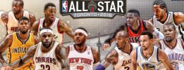 NBA All Star 2016 de Toronto: Kobe Bryant, Pau gasol, Curry, Thompson, Durant, Westbrook, LeBron, George, Wade
