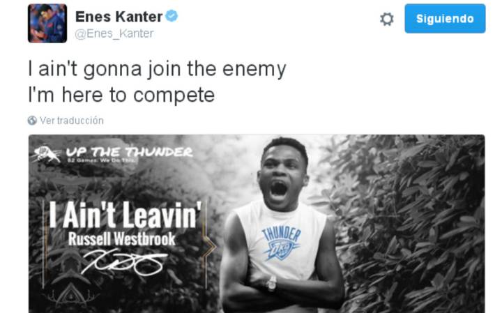 Renueva Westbrook y Kanter lo usa para 'atacar' a Durant