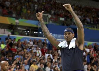 Carmelo Anthony, emocionado: 