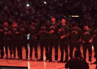 El emotivo gesto de Toronto Raptors contra la violencia