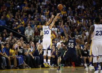 Tras un 0/10, así batió Curry el récord de triples en un partido