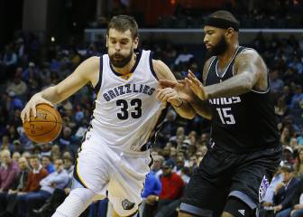 Marc Gasol choca contra el muro Cousins; Conley supera a Pau