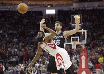 Remontada de Pau (10+10) y los Spurs: fin a la racha de Harden