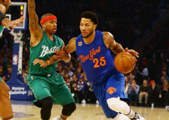 Los Celtics resisten al gran cierre de Porzingis y Carmelo Anthony