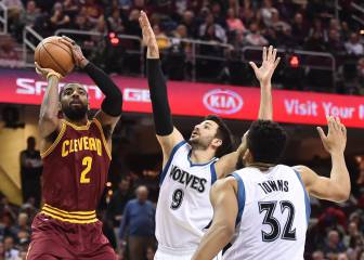 LeBron y los triples deciden el duelo Ricky(14+13)-Kyrie(14+14)