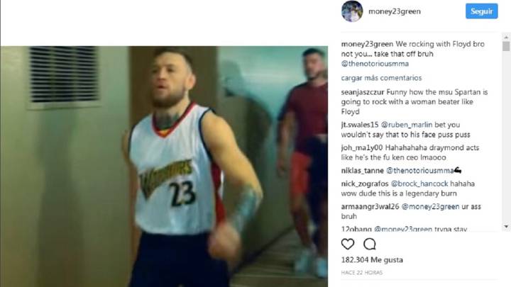 Draymond Green y Conor McGregor discutieron en Instagram porque el luchador irlandés llevó una camiseta de los Warriors con el dorsal del jugador.