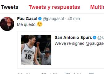 Gasol oficializa su renovación en los Spurs: 