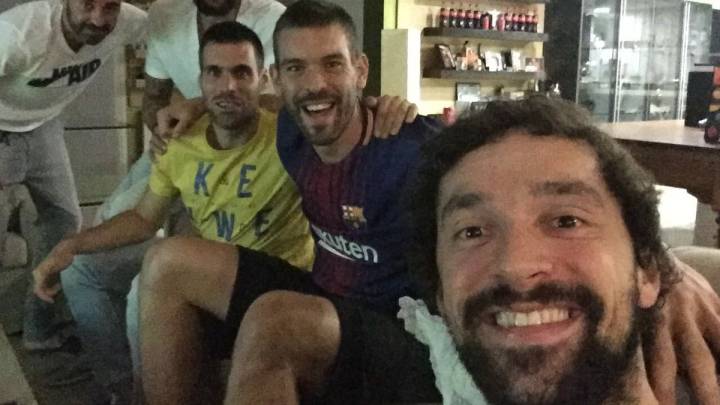 Navarro, Ricky, San Emeterio, Marc Gasol y Llull vieron juntos el último Real Madrid-Barcelona.