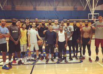 LeBron presume de equipo con Calderón y... ¡Kendrick Perkins!